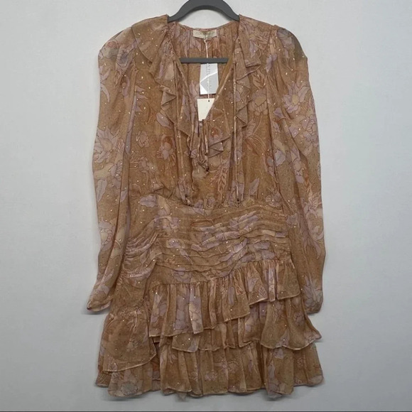 NWT $695 SP22 Ulla Johnson Cecily Magnolia Mini Dress Long Puff Sleeve Floral - Picture 5 of 14